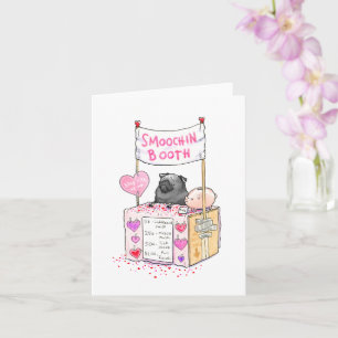 Stand de bisous petit bouledogue noir carte de la 
