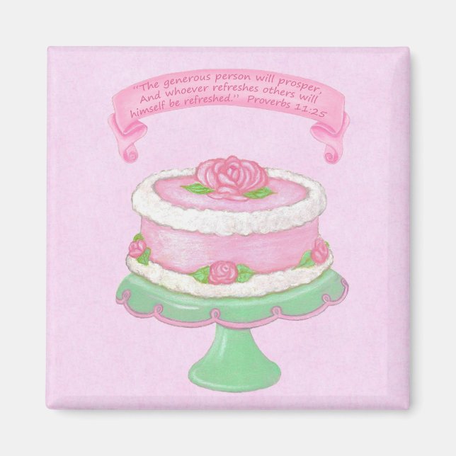 Stand de gâteau ~ Généreux Magnet d'écriture Prosp (Devant)