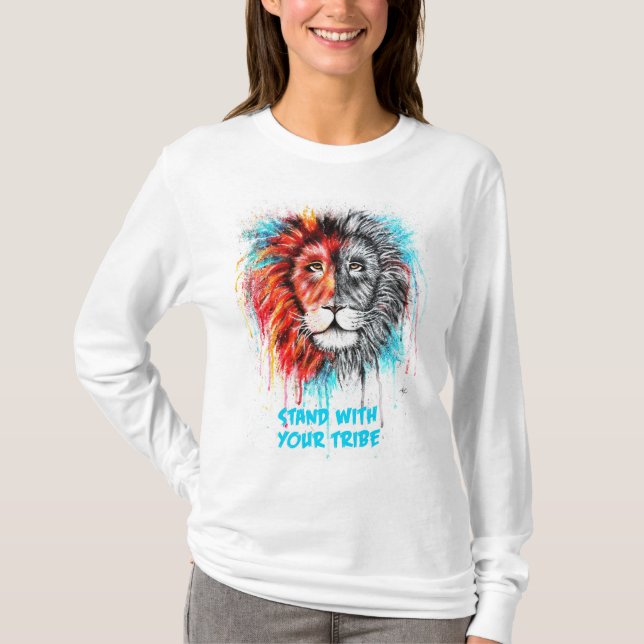 Stand With Your Tribe T-shirt à manches longues po (Devant)