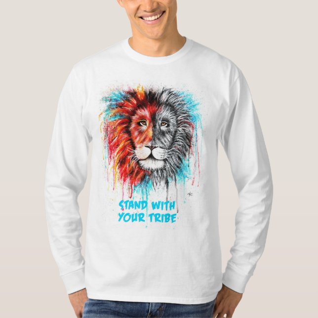 Stand With Your Tribe T-shirts à manches longues p (Devant)