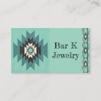 Standard Aztec turquoise, Carte de visite 3,5 po x