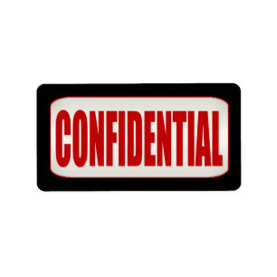 Standard Business Confidentiel Moyen Étiquette