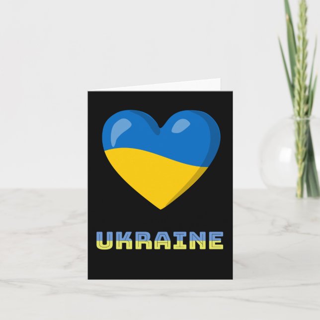 Standing Strong : Carte du cœur courageux de l'Ukr (Devant)