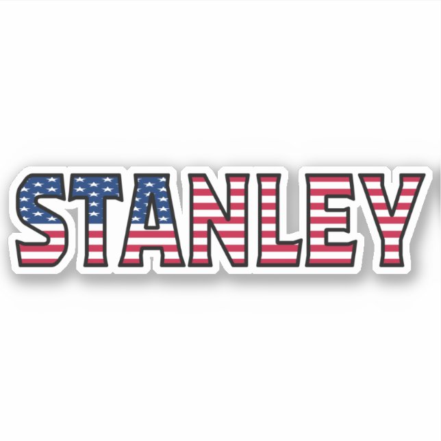 Stanley Prénom USA Sticker Stickerset (Devant)