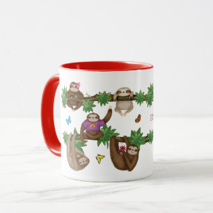 Stanley Sloth mauve tasse personnalisée