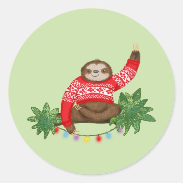 Stanley Sloth sur les stickers de Noël (Devant)