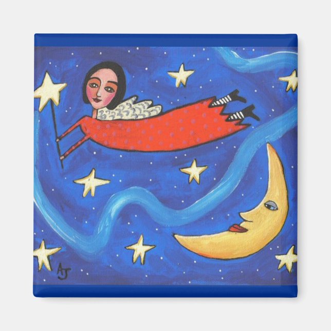 Star Angel & Moon - aimant (Devant)