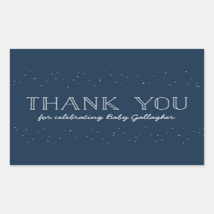 Star baby shower merci autocollant