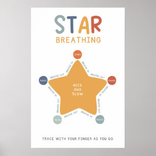 Star Breathing Technique Classroom Poster
