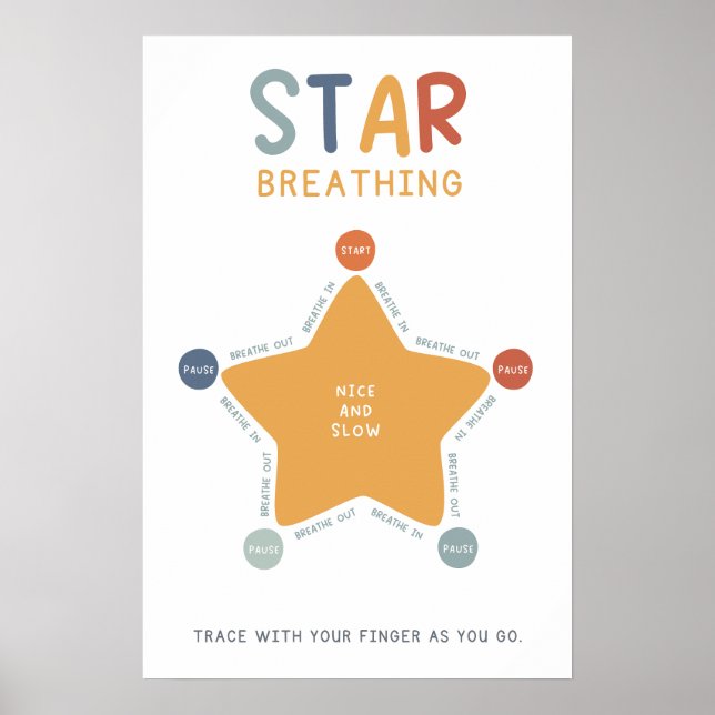 Star Breathing Technique Classroom Poster (Devant)