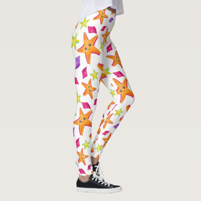 Star Fish Fun !  - Leggings en français : Étoiles  (Droite)