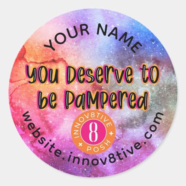 Star Galaxy a signé8tive Posh étiquette (Devant)