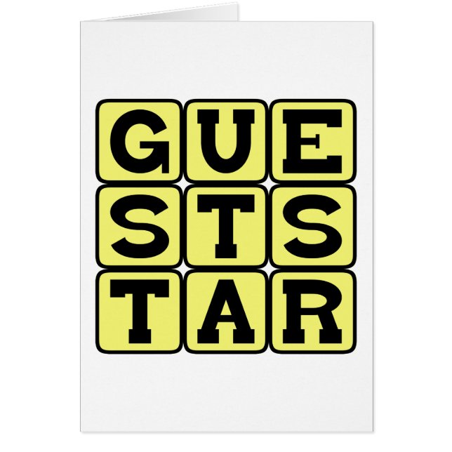 Star invité, acteur vedette (Devant)