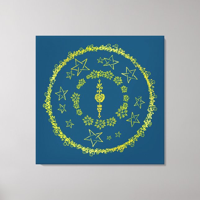 Star Mandala - Toile enveloppée (Recto)