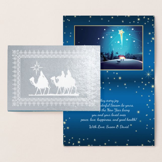 Star of Bethlehem Luxe Véritable Foil Cartes de No (Affichage)