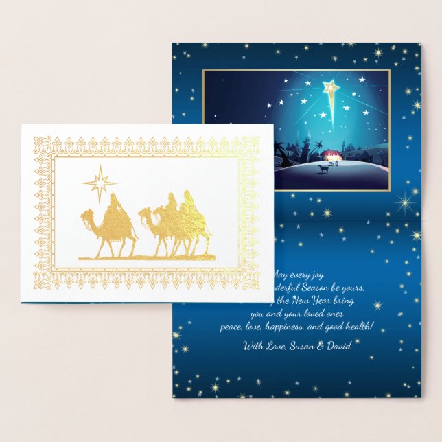 Star of Bethlehem Luxe Véritable Foil Cartes de No (Affichage)