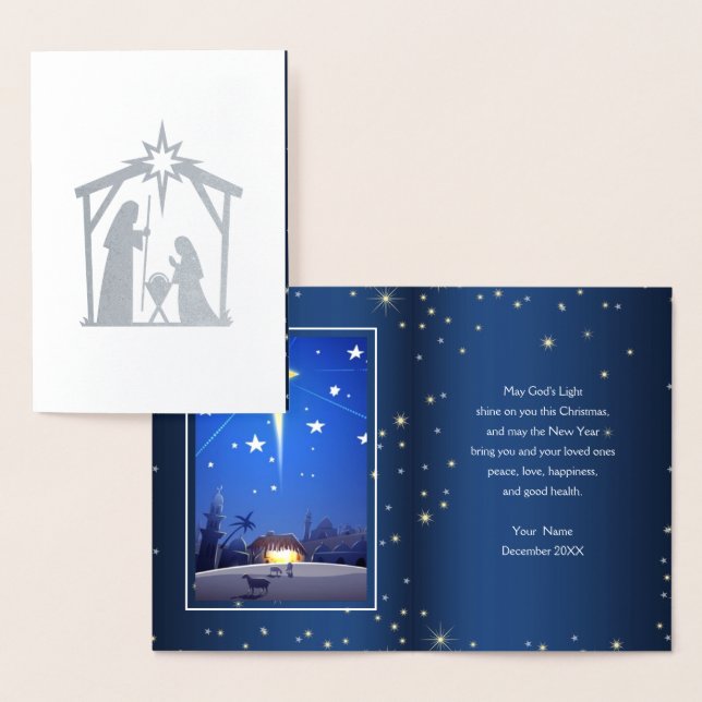 Star of Bethlehem Luxe Véritable Foil Cartes de No (Affichage)