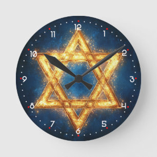 Star of David - belle conception Horloge ronde