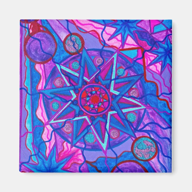"Star of Joy" Magnet Carré de 2 pouces (Devant)