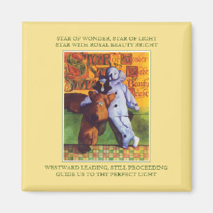 STAR OF WONDER Carré Magnet + paroles / or