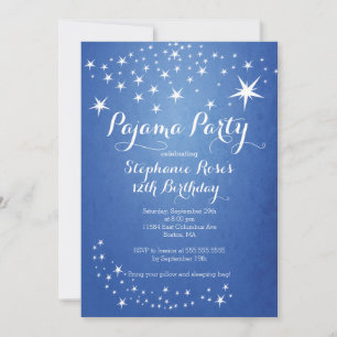 Star Sleepover Party Anniversaire Invitations