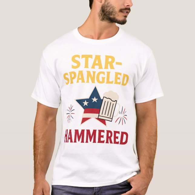 Star-Spangled Hammered Tee T-Shirt (Devant)