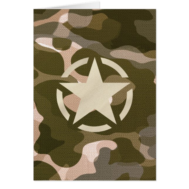 Star Tag on Burlap Camouflage Style (Devant)
