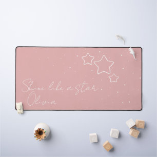 Star Trio en rose et blanc avec message et nom