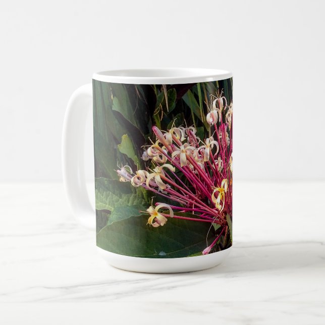 Starburst Clerodendrum Fleurs Mug (Devant gauche)