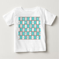 Starbursts Turquoise Rétro Baby T-shirt