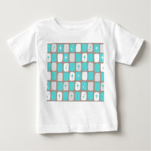 Starbursts Turquoise Rétro Baby T-shirt