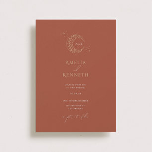 Stardust Monogramme Invitations de mariage