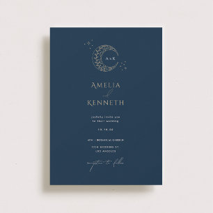 Stardust Monogramme Invitations de mariage