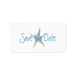 Starfish (B&W) Enregistrer le Étiquette de date