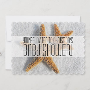 Starfish Beach Boy ou Girl Baby Shower Invitations