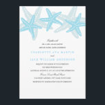 Starfish Beach Wedding Invitation Bleu<br><div class="desc">Plus de couleurs dans le Little Bayleigh Store!</div>