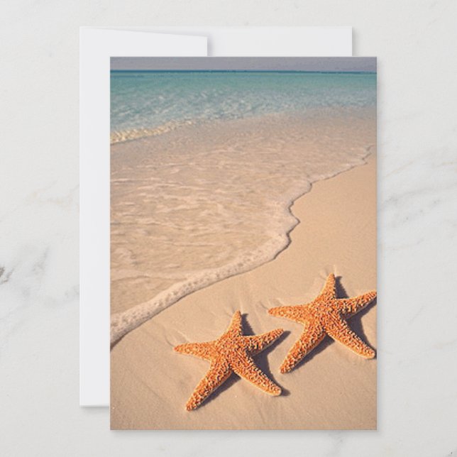 Starfish Beach Wedding Invitation ou faire-part (Devant)