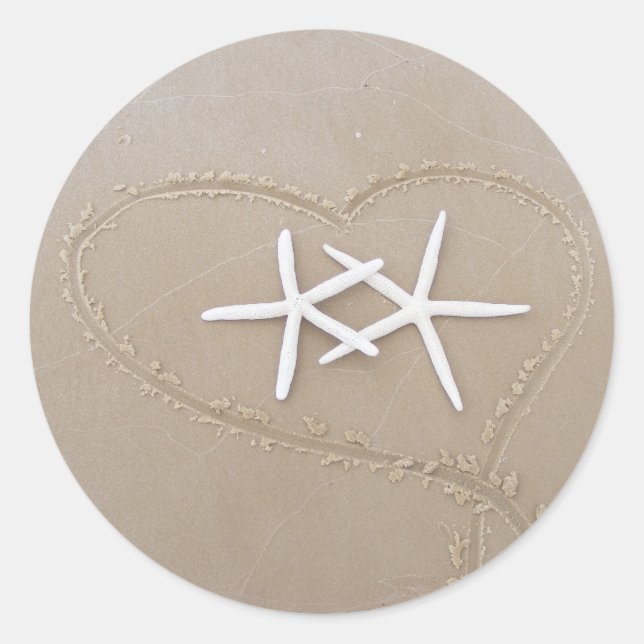 Starfish dans un autocollant cardiaque (Devant)