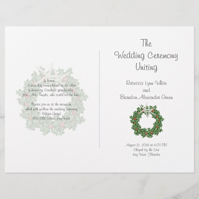 Starfish et Holly Tropical Christmas Program (Devant)