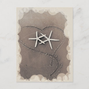Starfish in Heart Carte postale