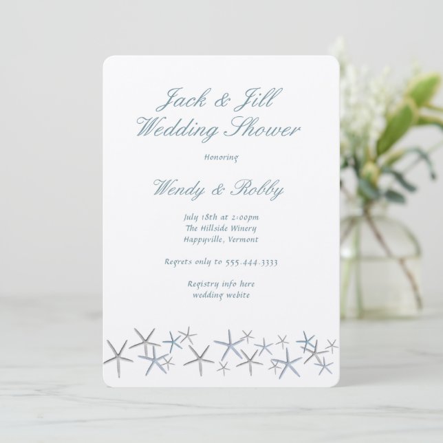 Starfish Jack n Jill Invitation Wedding shower (Debout devant)