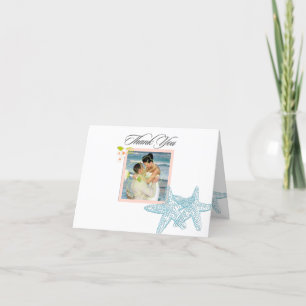 Starfish, Mariage Photo Remerciements Cartes