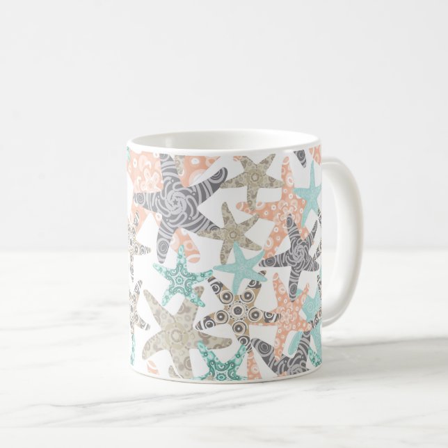 Starfish Mug café Motif sans joint (Devant droit)