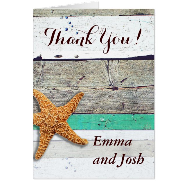 Starfish Rustic Beach Board Nautical (Devant)