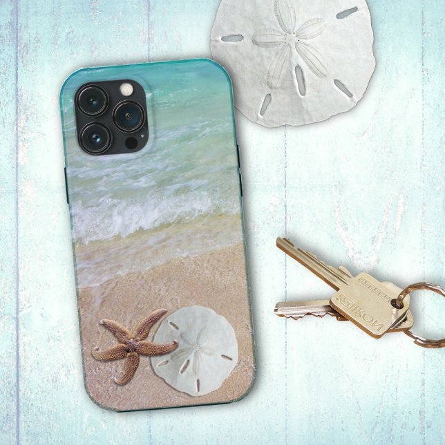 Starfish Sand Dollar Beach Scene coque iphone (Créateur téléchargé)