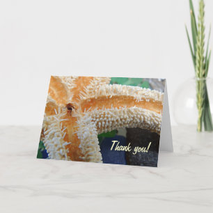 Starfish sur la Carte de remerciements de verre de