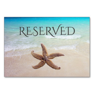 Starfish sur la plage Carte de siège réservée