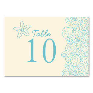 Starfish tournoie aqua plage numéros de table de m