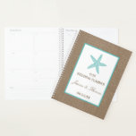 Starfish Turquoise Burlap Beach Wedding Collection<br><div class="desc">Préparez-vous à votre grande journée dans le style avec cette wedding planner élégante et très tendance. Le design est facile à personnaliser avec vos propres noms et date mariage et vous pouvez garder toutes vos idées de design, informations mariages importantes et beaucoup plus en sécurité ensemble dans ce planificateur personnalisé....</div>
