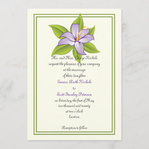 Stargazer lilas violet faire-part de mariage